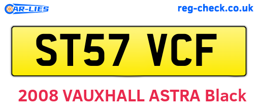ST57VCF are the vehicle registration plates.