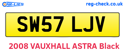 SW57LJV are the vehicle registration plates.