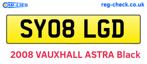 SY08LGD are the vehicle registration plates.