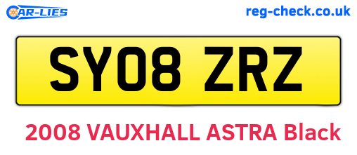 SY08ZRZ are the vehicle registration plates.