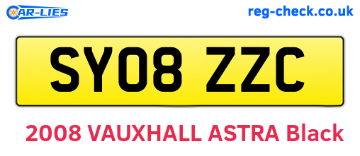 SY08ZZC are the vehicle registration plates.
