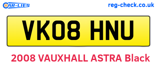 VK08HNU are the vehicle registration plates.