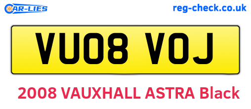VU08VOJ are the vehicle registration plates.