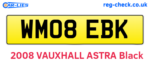 WM08EBK are the vehicle registration plates.