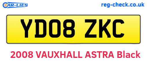 YD08ZKC are the vehicle registration plates.