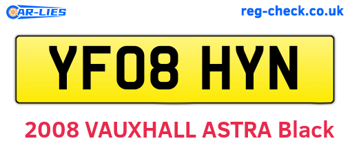 YF08HYN are the vehicle registration plates.