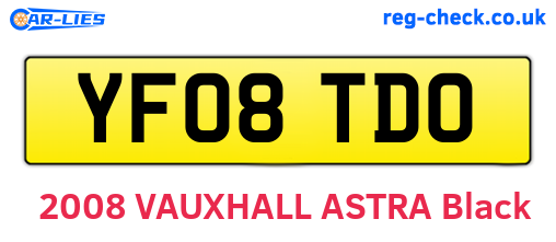 YF08TDO are the vehicle registration plates.