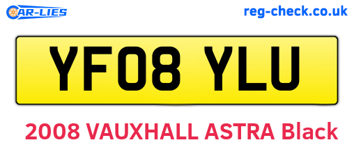 YF08YLU are the vehicle registration plates.