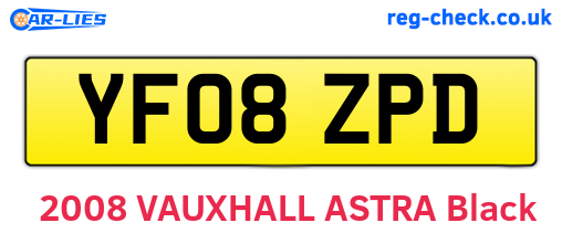 YF08ZPD are the vehicle registration plates.