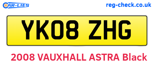 YK08ZHG are the vehicle registration plates.