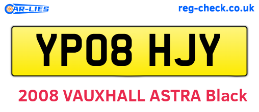 YP08HJY are the vehicle registration plates.
