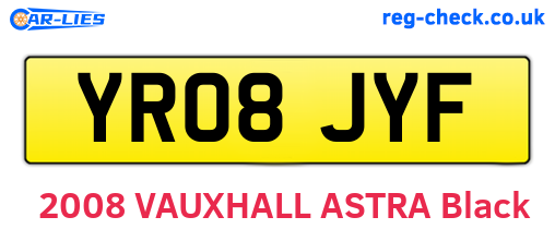 YR08JYF are the vehicle registration plates.