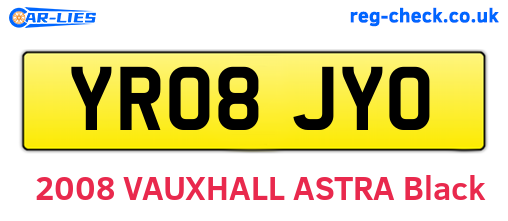 YR08JYO are the vehicle registration plates.