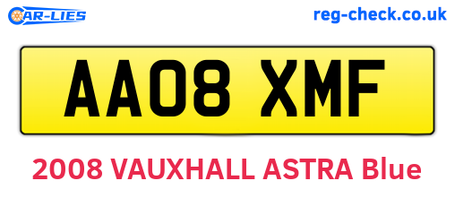 AA08XMF are the vehicle registration plates.