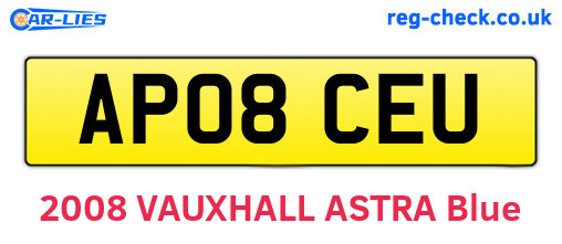 AP08CEU are the vehicle registration plates.