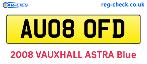 AU08OFD are the vehicle registration plates.