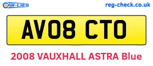 AV08CTO are the vehicle registration plates.