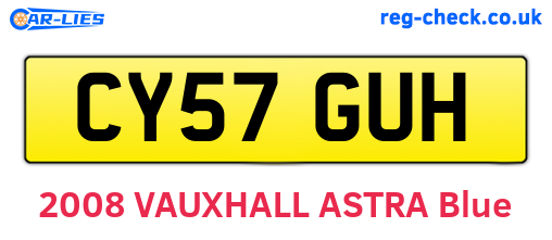 CY57GUH are the vehicle registration plates.
