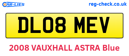 DL08MEV are the vehicle registration plates.