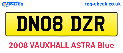 DN08DZR are the vehicle registration plates.