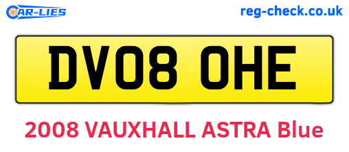 DV08OHE are the vehicle registration plates.