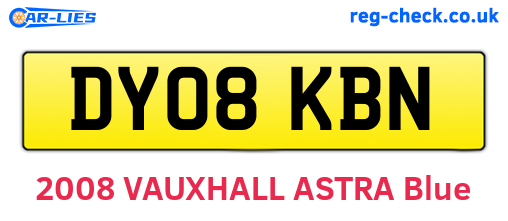 DY08KBN are the vehicle registration plates.