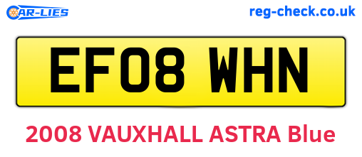 EF08WHN are the vehicle registration plates.
