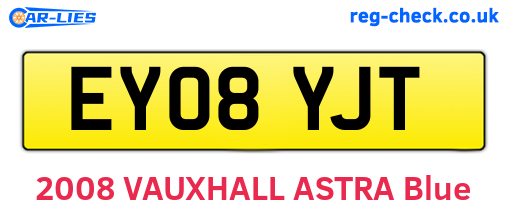 EY08YJT are the vehicle registration plates.