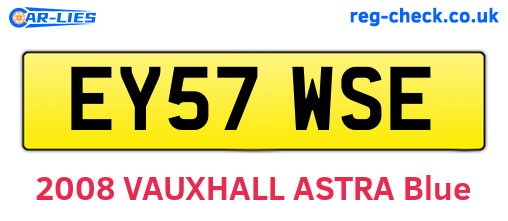 EY57WSE are the vehicle registration plates.