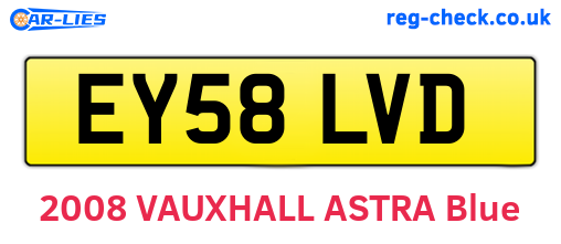EY58LVD are the vehicle registration plates.