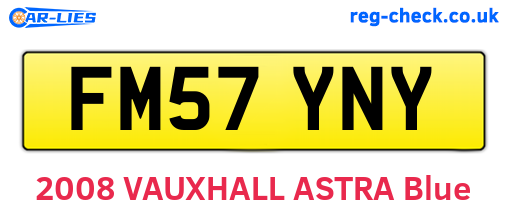 FM57YNY are the vehicle registration plates.