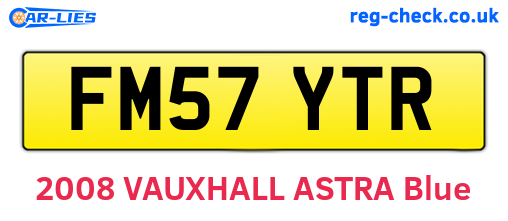 FM57YTR are the vehicle registration plates.