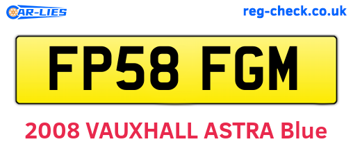 FP58FGM are the vehicle registration plates.