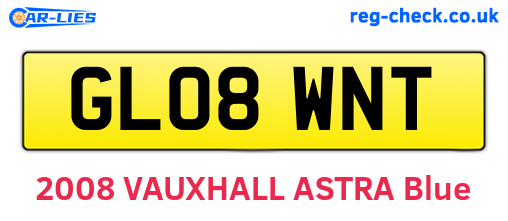 GL08WNT are the vehicle registration plates.