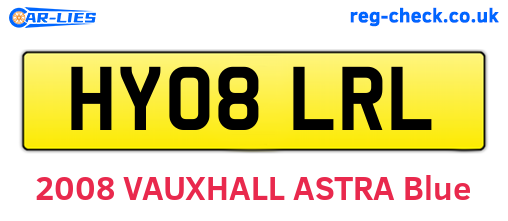 HY08LRL are the vehicle registration plates.