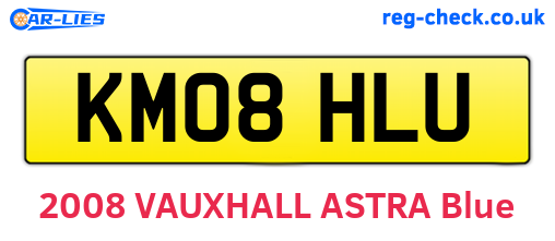 KM08HLU are the vehicle registration plates.