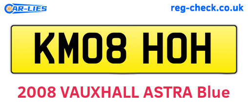 KM08HOH are the vehicle registration plates.