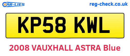 KP58KWL are the vehicle registration plates.