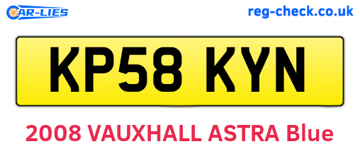 KP58KYN are the vehicle registration plates.
