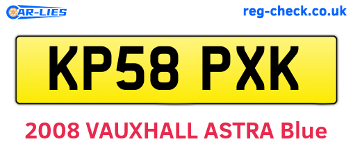 KP58PXK are the vehicle registration plates.