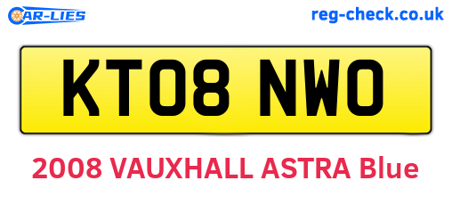 KT08NWO are the vehicle registration plates.