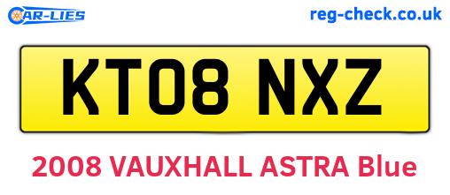 KT08NXZ are the vehicle registration plates.