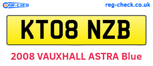 KT08NZB are the vehicle registration plates.