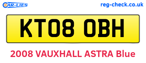 KT08OBH are the vehicle registration plates.