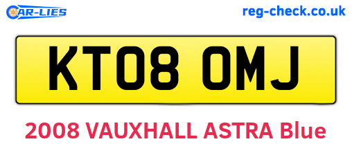 KT08OMJ are the vehicle registration plates.