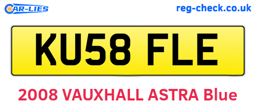 KU58FLE are the vehicle registration plates.