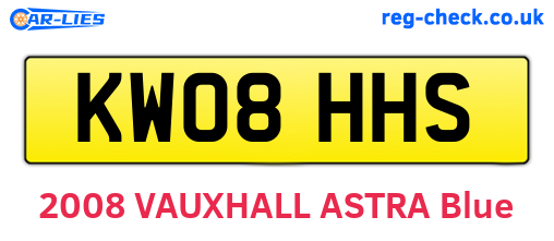 KW08HHS are the vehicle registration plates.