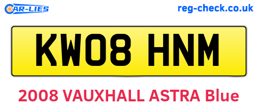 KW08HNM are the vehicle registration plates.