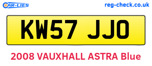 KW57JJO are the vehicle registration plates.