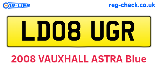 LD08UGR are the vehicle registration plates.